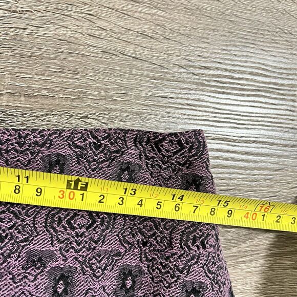 Habitat Vintage Midi Printed Skirt Size M Purple Grunge Whimsy Goth Romantic - Picture 3 of 8